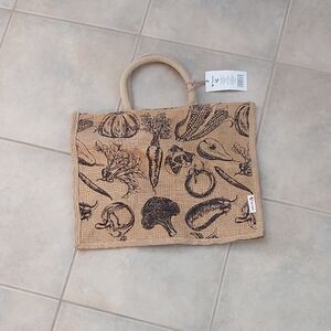 Soriana Jute Tote Bag with Vegetable Design
